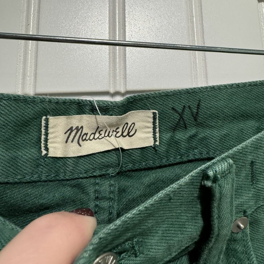 Madewell Baggy Straight Jeans Garment Dyed Green Size 28 - Picture 4 of 7